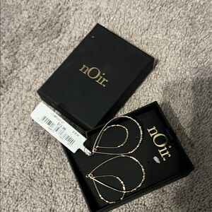 nOir Jewelry Gold Teardrop Earrings